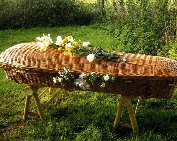 green funeral coffins